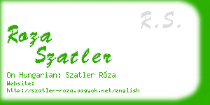 roza szatler business card